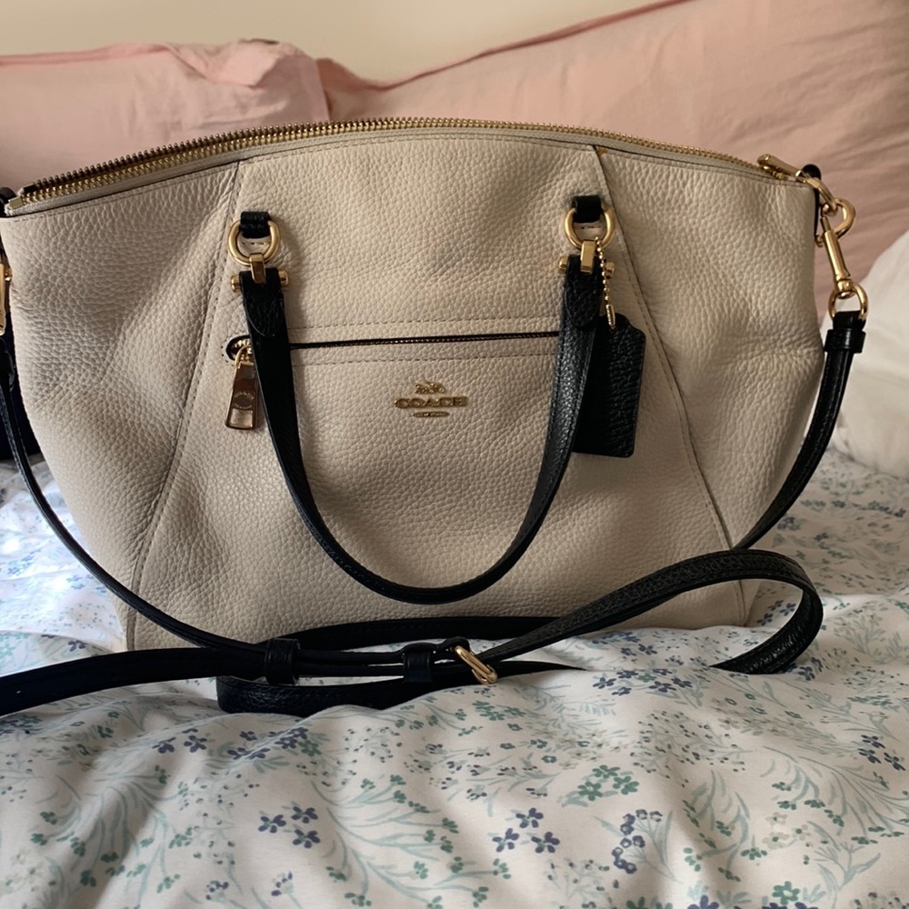 Cream Coach Purse